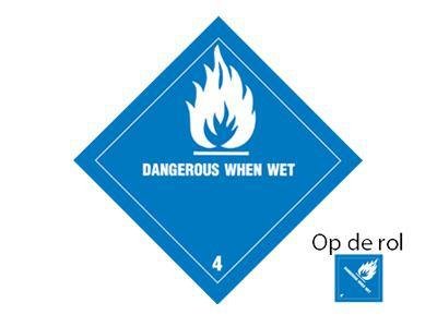 ADR/IMO 4.3 dangerous when wet etiketten | Etikon