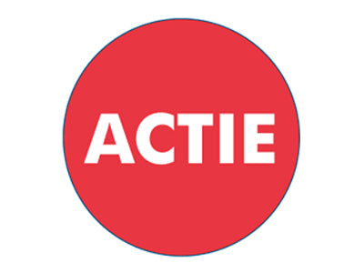 Kortingsstickers bestellen ACTIE sticker | Etikon