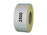 2500 kleine etiketten op rol 35x15mm vellum permanent