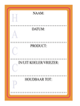HACCP etiketten | Etikon