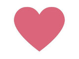 Etiketten licht roze hart 35x31mm - 250/rol | Etikon