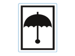 Waarschuwingsetiket paraplu zwart - 500/rol | Etikon