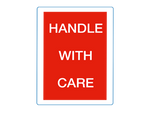 Waarschuwingsetiket Handle with care - 500/rol | Etikon