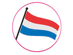Nederlandse vlag sticker rond - Etikon